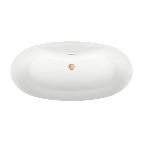 Отдельностоящая акриловая ванна Wellsee L’aster 236301004, 175*85 см Набор 4 в 1: ванна 236301000, ножки, экран, слив-перелив золото 231925000.