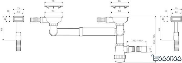 Сифон Omoikiri WK-2C LG