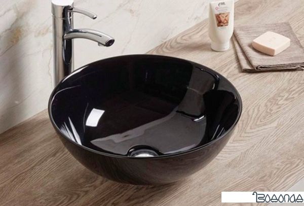 Умывальник CeramaLux 104B (черный глянцевый) фото 1