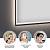 Квадратное зеркало с фронтальной LED-подсветкой Wellsee 7 Rays' Spectrum 172200440 (75*75 см, черный контур, сенсорная кнопка)