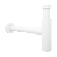 Сифон для раковины Wellsee Drainage System 182123000 (Ø 32 мм (1 1/4"); длина 346-371 мм; матовый белый)