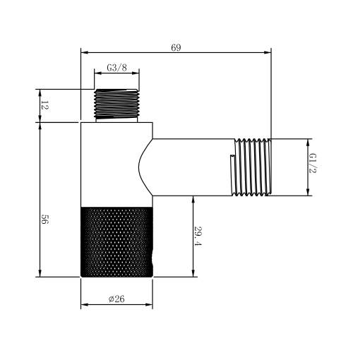 Угловые вентили для подключения смесителя Wellsee Drainage System 182150001 матовый белый
