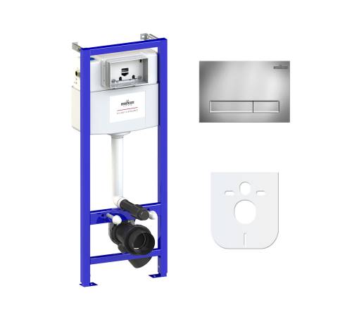 Инсталляция для унитаза комплект 4 в 1 Lavinia Boho Relfix 77010002: система инсталляции для подвесного унитаза, стандартный комплект креплений, шумоизоляция, кнопка смыва