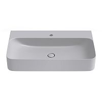 Настенная или накладная раковина Wellsee Clermont 302614000, 80*47 см (матовая серая)