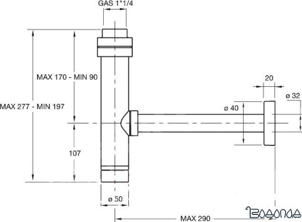 Сифон Bonomini 0590AB25K7 фото 2