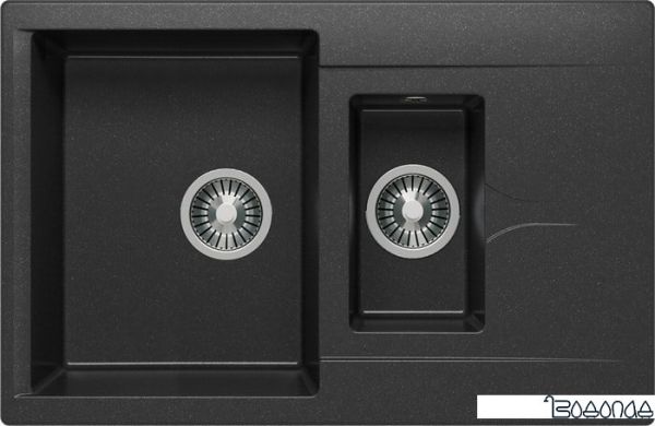 Кухонная мойка Polygran Brig-770 (черный 16) Кухонная мойка Polygran Brig-770 (черный 16)