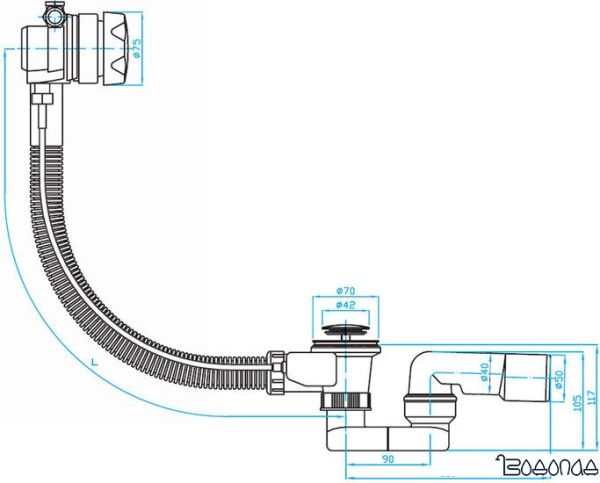 Сифон Plast Brno EVNE057 фото 2