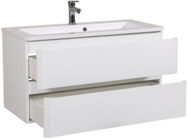 Аква Родос Тумба под умывальник Акцент 100 (белый, подвесная)