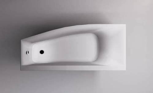 Ванна Astra-Form Скат 170x75x50 пустая, литой мрамор, левая, белая глянцевая, 01010014