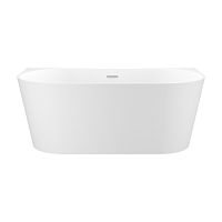 Пристенная  акриловая ванна Wellsee Excellence Pro 28760401R, 180*80 см, цвет белый  глянец. Набор 4 в 1: ванна 287604000, ножки, экран, слив-перелив хром  231921000.