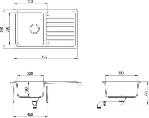 Кухонная мойка Aquasanita Notus SQ101AW (alba 710)