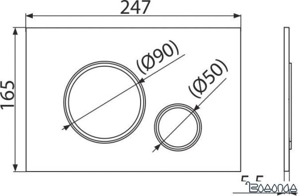 Панель смыва Alcaplast M771 (хром матовый/хром глянцевый)