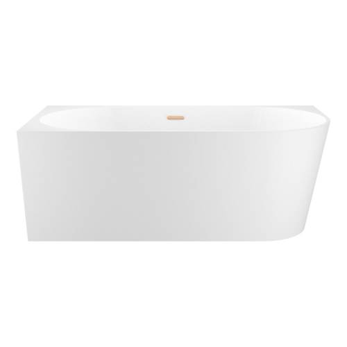 Пристенная  акриловая ванна Wellsee Excellence Pro 28760804R, 180*80 см, цвет белый  глянец. Набор 4 в 1: ванна 287608000, ножки, слив-перелив золото  231925000.