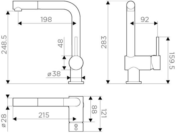 Смеситель Omoikiri Tanigawa-S-BN 4994241