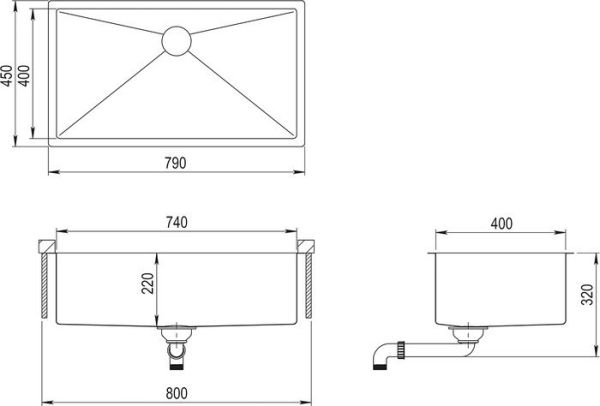 Кухонная мойка Aquasanita Enna ENN 100BAW