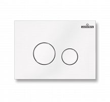 Стеклянная клавиша смыва Lavinia Boho RelFix 3805004W, цвет белый, с хромированной кромкой по периметру клавиш