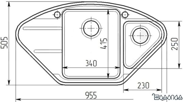 Кухонная мойка Gran-Stone GS-14 (309 темно-серый) Кухонная мойка Gran-Stone GS-14 (309 темно-серый)