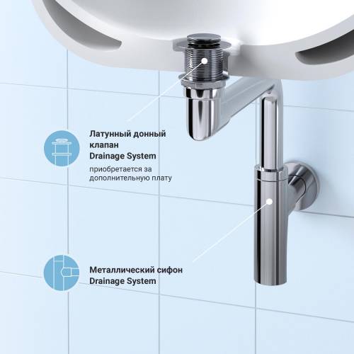 Сифон для раковины Wellsee Drainage System 182124000 (Ø 32 мм (1 1/4"); длина 328-358 мм; хром)
