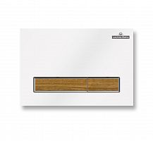 Пластиковая клавиша смыва Lavinia Boho RelFix 38050603, цвет белый / светлое дерево