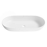 Накладная раковина Wellsee Chic Riviera 326813000, 82*42 см (матовая белая)