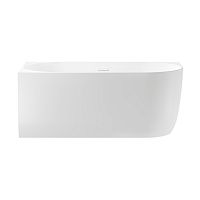 Пристенная акриловая ванна Wellsee Belle Spa 235701002, 150*75 см (левая) Набор 4 в 1: ванна 235701000, каркас, экран, слив-перелив глянцевый белый 231922000.