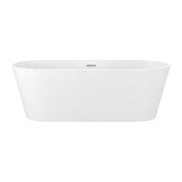 Отдельностоящая  акриловая ванна Wellsee Shell 28170301R, 170*75 см, цвет белый глянец.  Набор 4 в 1: ванна 281703000, ножки, экран, слив-перелив хром 231921000.