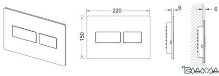 Панель смыва Tece Solid 9240432 (белый глянцевый) фото 2
