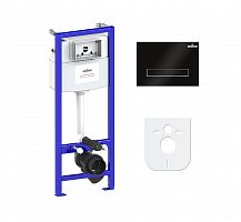 Инсталляция для унитаза комплект 4 в 1 Lavinia Boho Relfix 77010010: система инсталляции для подвесного унитаза, стандартный комплект креплений, шумоизоляция, кнопка смыва