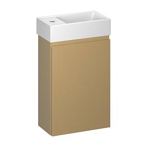Wellsee Тумба под умывальник 2 в 1 WC Area 221803002 (тумба/матовый бежевый, раковина/глянцевый белый, без ножек)