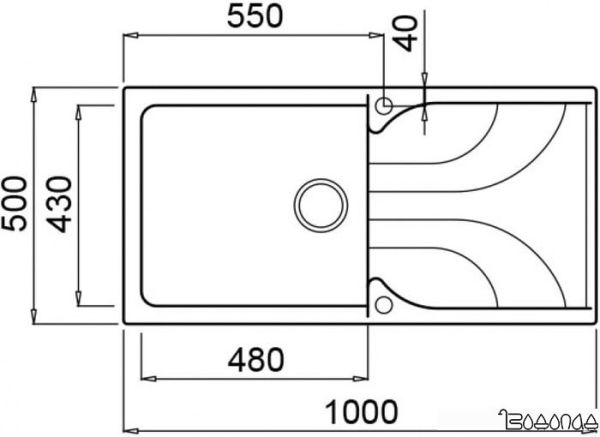 Кухонная мойка Elleci Ego 480 Bianco Titano G68