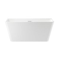 Отдельностоящая акриловая ванна Wellsee Graceful Pro 230901001, 140*74 см Набор 4 в 1: ванна 230901000, ножки, экран, слив-перелив хром 231916000.