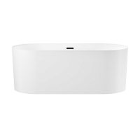 Отдельностоящая акриловая ванна Wellsee Chalice Perfection 230601003, 166*77 см Набор 4 в 1: ванна 230601000, ножки, экран, слив-перелив матовый черный 231924000.