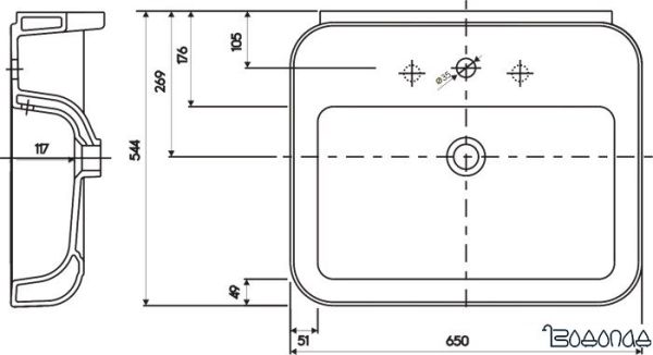 Умывальник Kolo Ego K11165000