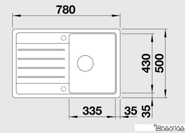 Кухонная мойка Blanco Legra 45 S (черный)