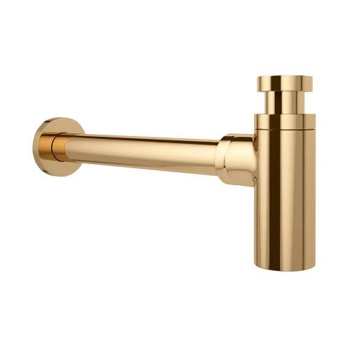 Накладная раковина на столешницу для ванной Lavinia Boho Sink 20215261R в наборе 3 в 1: раковина 48 см (белый глянец), донный клапан, сифон (цвет набора золото)