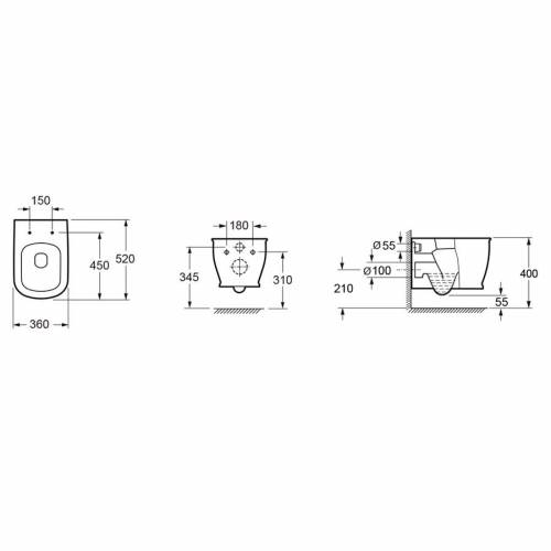 Подвесной унитаз Lavinia Boho Bell Pro Rimless 3301002R
