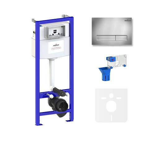 Инсталляция для унитаза комплект 5 в 1 Lavinia Boho Relfix 77010031: система инсталляции для подвесного унитаза, стандартный комплект креплений, шумоизоляция, кнопка смыва, диспенсер