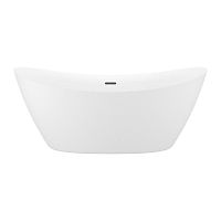 Отдельностоящая  акриловая ванна Wellsee Carefree Dove 23290103R, 168*73 см, цвет белый  глянец. Набор 4 в 1: ванна 232901000, ножки, экран, слив-перелив матовый  черный 231924000.