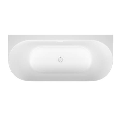 Пристенная  акриловая ванна Wellsee Collaro 28910202R, 180*80 см, цвет белый  глянец. Набор 4 в 1: ванна 289102000, ножки, экран, слив-перелив  глянцевый белый 231922000.