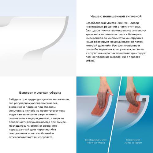 Подвесной унитаз Wellsee Chalice Perfection RimFree 182610001