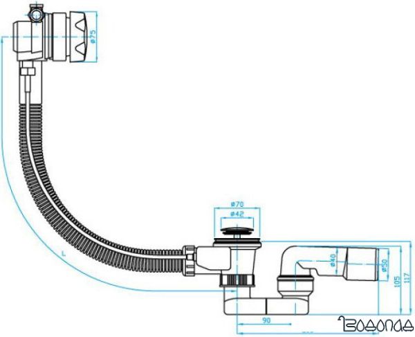 Сифон Plast Brno EVNE050 фото 2