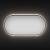Овальное зеркало с фоновой LED-подсветкой Wellsee 7 Rays' Spectrum 172201570 (120*60 см, черный контур, сенсорная кнопка)
