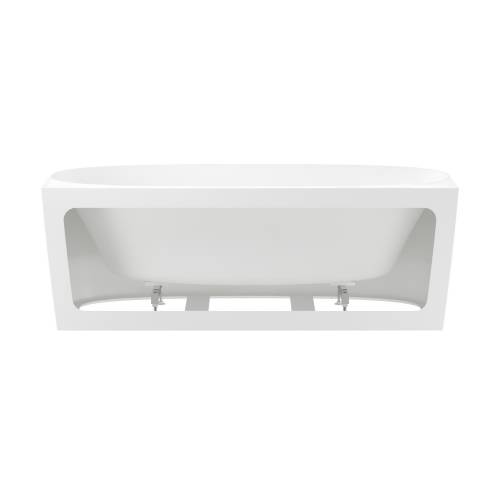 Пристенная акриловая ванна Wellsee Belle Spa 2.0 235804001, 170*75 см, цвет белый глянец. Набор 4 в 1: ванна 235804000, каркас, экран, слив-перелив хром 231921000