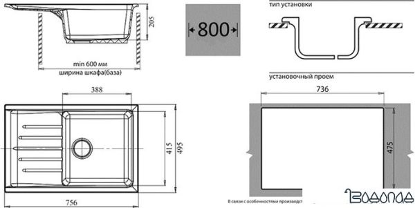 Кухонная мойка GranFest GF-P760L (терракот) Кухонная мойка GranFest GF-P760L (терракот)