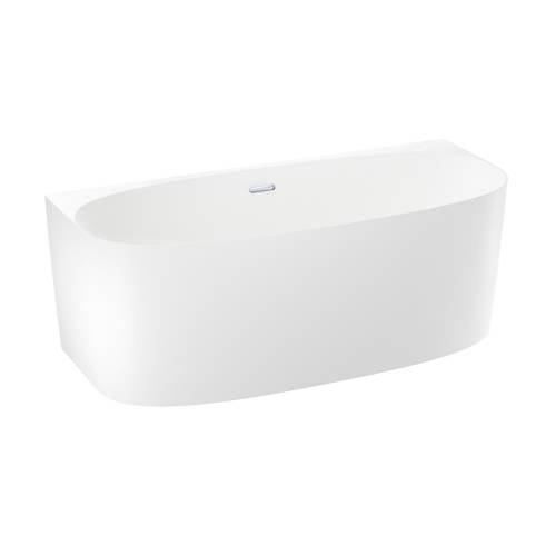 Пристенная акриловая ванна Wellsee Belle Spa 2.0 235804001, 170*75 см, цвет белый глянец. Набор 4 в 1: ванна 235804000, каркас, экран, слив-перелив хром 231921000