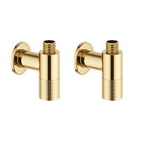 Угловые вентили для подключения смесителя Wellsee Drainage System 182148001 золото