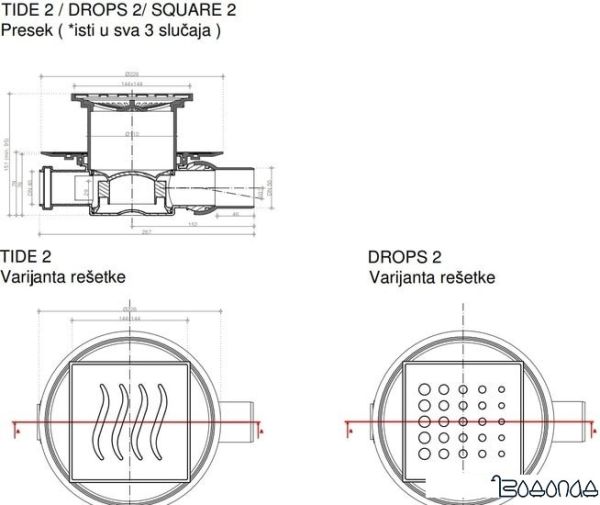 Трап/канал Pestan Confluo Standard Drops 2 Gold фото 2
