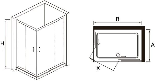 Душевой уголок RGW PA-46 70x90 (прозрачное/хром)