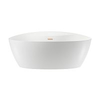 Отдельностоящая акриловая ванна Wellsee L’aster 236301004, 175*85 см Набор 4 в 1: ванна 236301000, ножки, экран, слив-перелив золото 231925000.