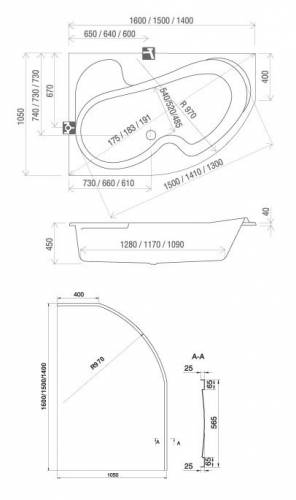 Акриловая ванна Ravak Rosa I L 160 см CM01000000